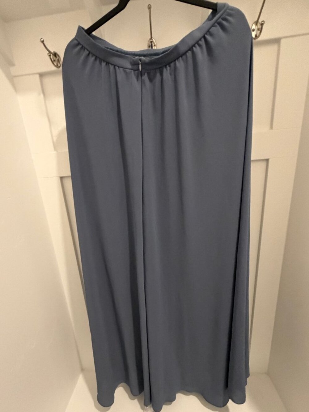 Space 46 Blue Chiffon Maxi Skirt 30” Waist 43” Long Flowy High Rise